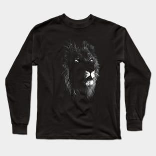 africa lion, lion black shirt Long Sleeve T-Shirt